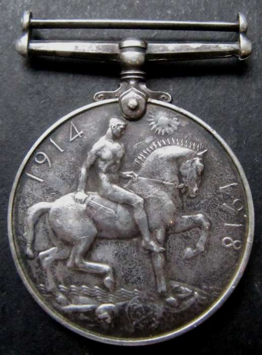 WWI British General Service Medal awarded to PTE. FA Godfrey RONDEBOSCH D.R.A.