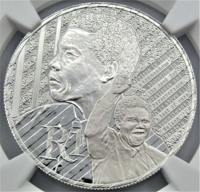 2018 Nelson Mandela Life of a Legend Robben Island SR1 NGC Graded PF70 Ultra Cameo