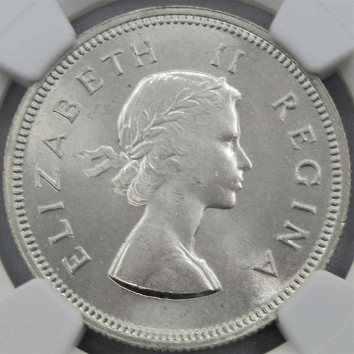 1953 Union of South Africa 2 Shillings NGC Graded MS64-SUPERB ICE-WHITE PREMIUM GEM