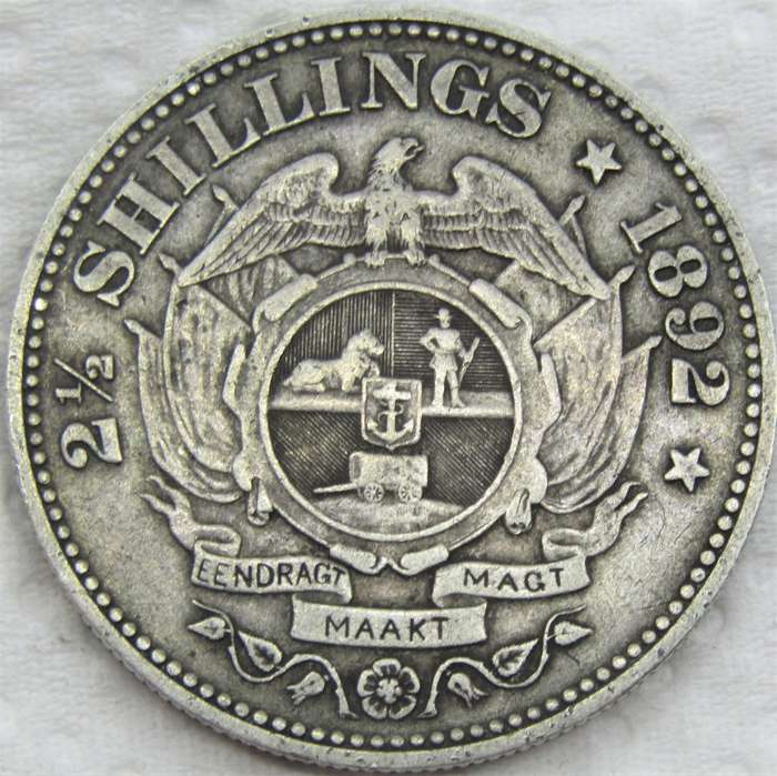 1892 ZAR 2 1/2 Shillings