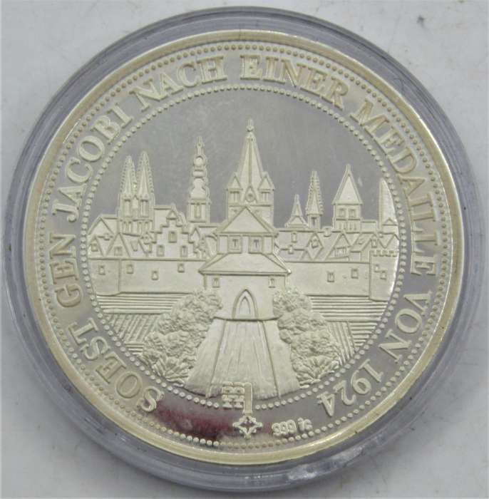 Beautiful Fine Silver German commemorative Proof medallion 15 grams 999 BOX +COA