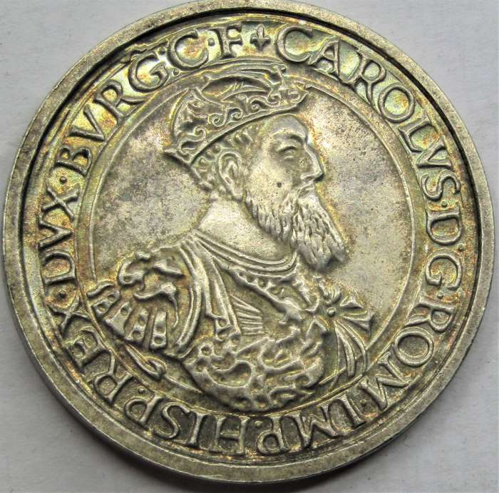 1987 BELGIUM 5 ECU SILVER Commemorative Medallion "CHARLES V 30th ANN. TREATY OF ROME"