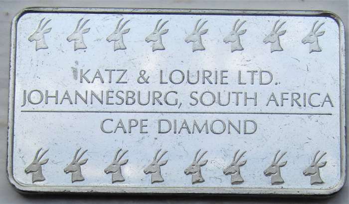 Sterling Silver Proof medallion with diamond