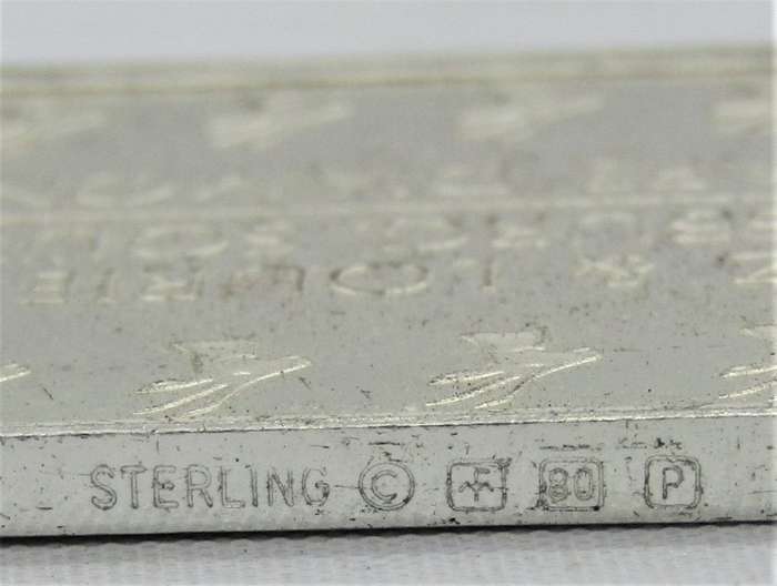 Sterling Silver Proof medallion with diamond