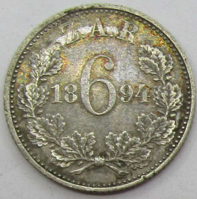 1894 ZAR 6 Pence