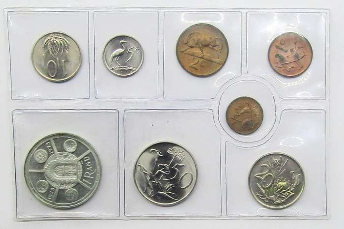 6x1974 Republic of South Africa Mint  Sets with SILVER RAND  unopened as issued
