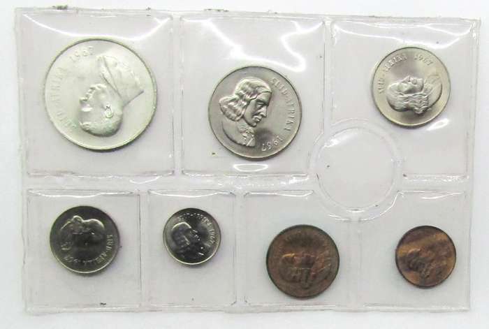 1967 Republic of South Africa Mint  Set with SILVER RAND  unopened as issued AFRIKAANS LEGEND