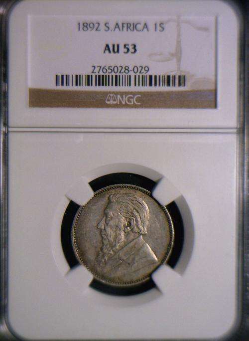 1892 Shilling NGC graded AU53!!!-Great details- Difficult coin in the higher grades