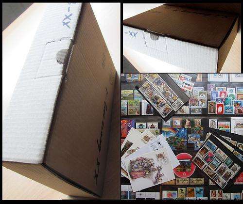 Box Lot of Mint USA & UN stamps - a unsorted stamps Lot & cards