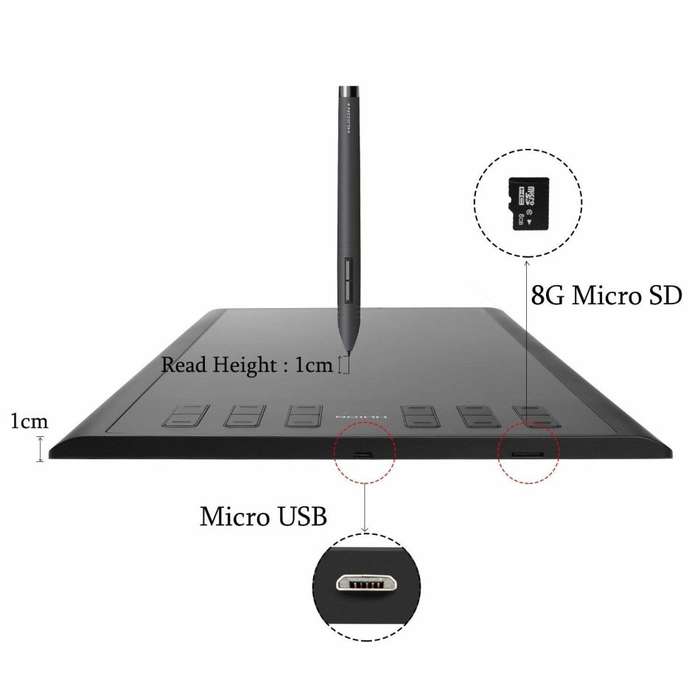 Huion New 1060 Plus Graphic Drawing Tablet 10 x 6.25'' Digital Drawing Tablet with 8192 Pen Press...