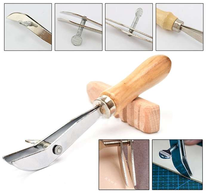 Leather Carft Tools Kit 18pcs Stitching Carving Working Sewing Saddle Groover Leather Craft DIY Tool