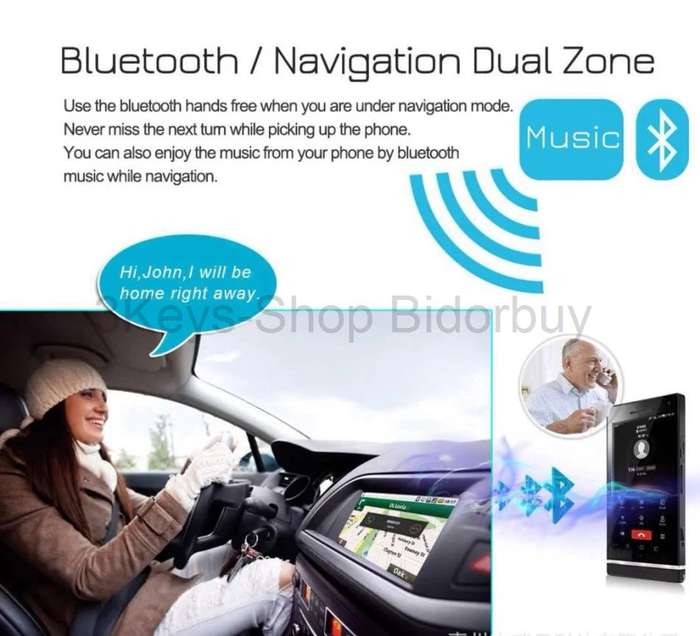 Android Car Radio Stereo 7 Inch Capacitive Touch Screen High Definition 1024x600 GPS Navigation Blue