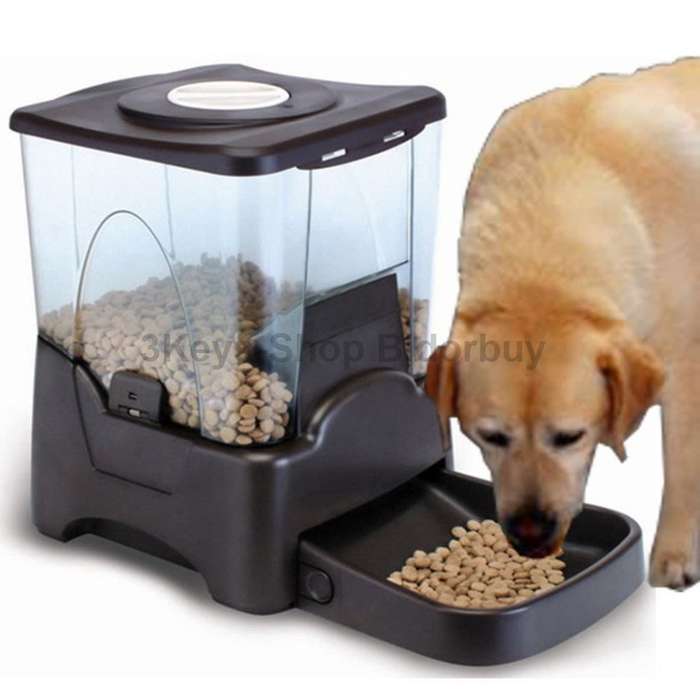 StarsDeals 10L Automatic Pet Food Feeder  LCD Display Programmable Portion