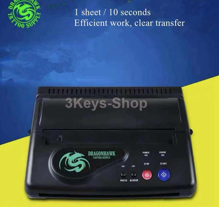 Dragonhawk Black Tattoo Transfer Stencil Machine Thermal Copier Printer Machine