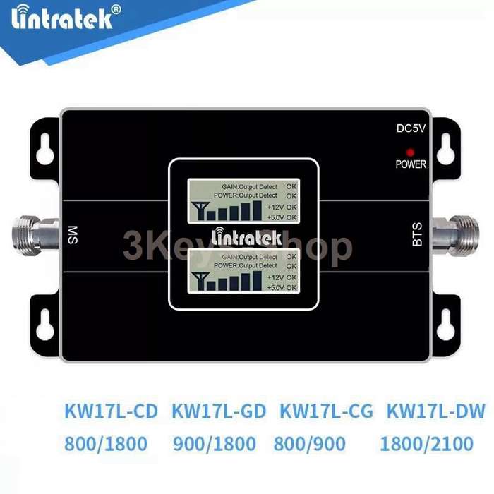 Lintratek 2G 3G 4G LTE Cell Phone Signal Booster Amplifier Repeater 850MHz 1900MHz Antenna Set