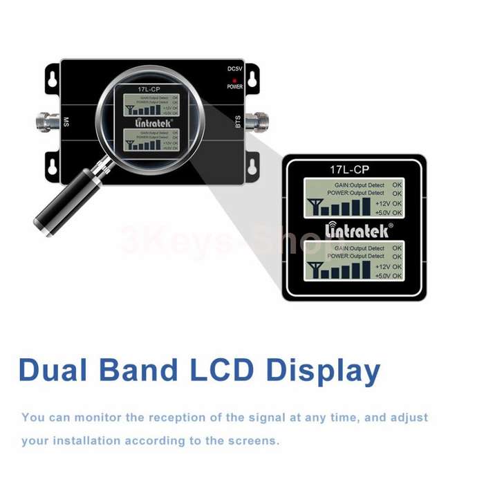 Lintratek 2G 3G 4G LTE Cell Phone Signal Booster Amplifier Repeater 850MHz 1900MHz Antenna Set