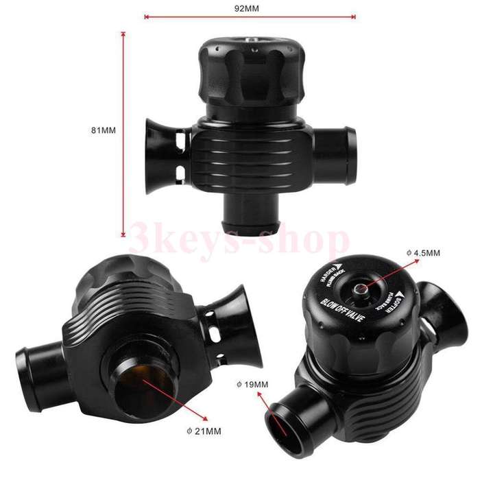 Dual Port Blow Off Valve,25mm Turbo Diverter Valve Dump Valve BOV Turbine Relief Valve Blow-Off Valv