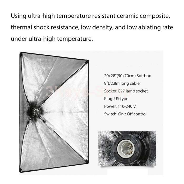 Lightdow Overhead Softbox Continuous Light Photo Studio YouTube Vlog Soft Box Lighting Kit
