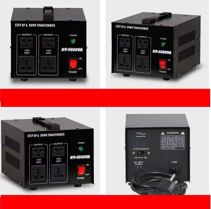 Voltage Transformer 1000W Step Up/Down Converter 110V/120Volt - 220V/240Volt DT-1000VA Automatic Vo