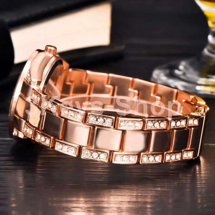 Watches Women Hot Luxury Brand Full Steel Diamond Date Clock Gold