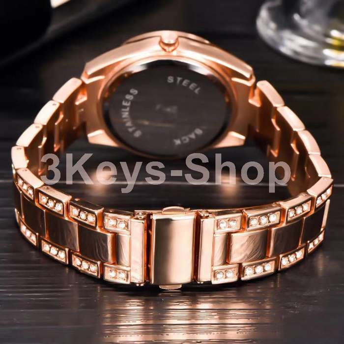 Watches Women Hot Luxury Brand Full Steel Diamond Date Clock Gold