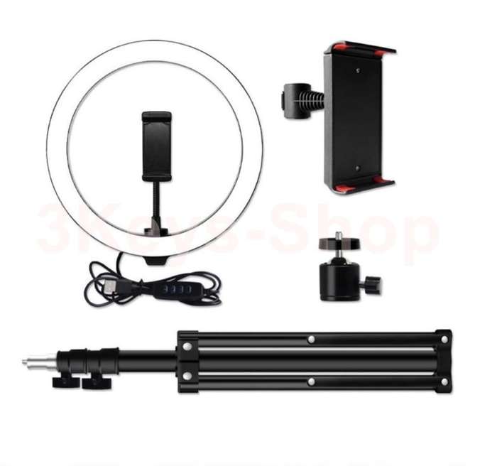 26cm Ring Light for iPad, LED Ring Light with Tripod Stand, Dimmable Makeup Light, YouTube