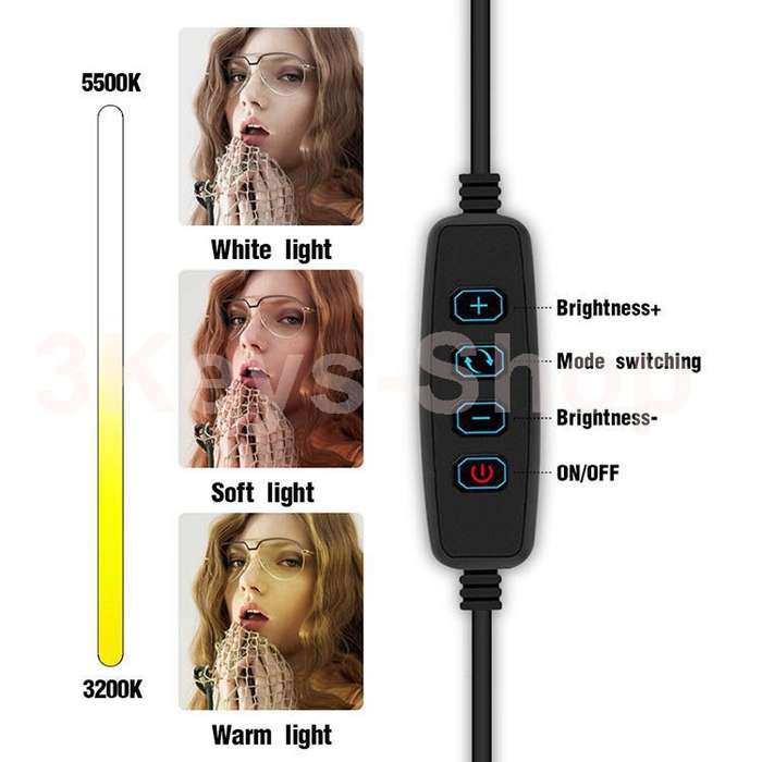 26cm Ring Light for iPad, LED Ring Light with Tripod Stand, Dimmable Makeup Light, YouTube