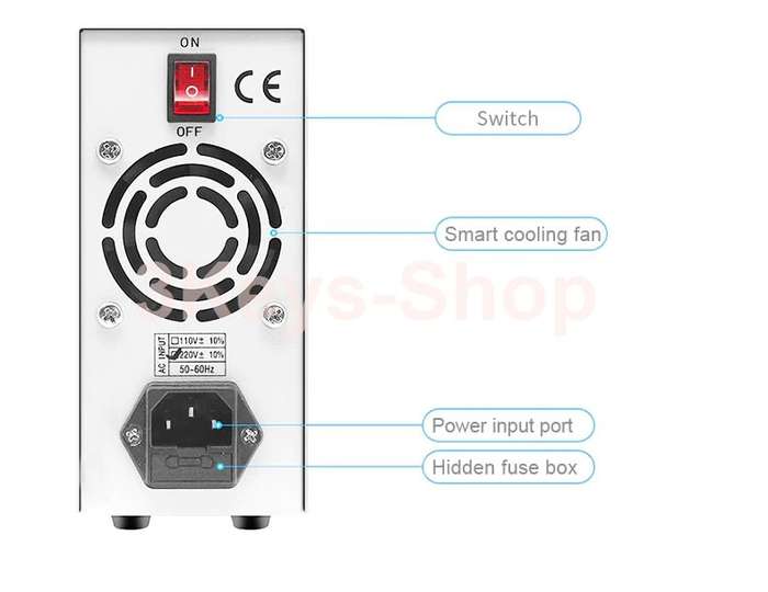 New Adjustable DC Power Supply 60V/5A Digital Display High Precision Current Meter