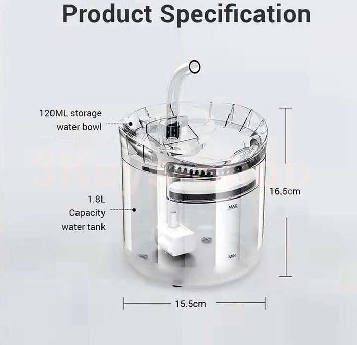 Intelligent Cat Water Fountain With Faucet Dog Water Dispenser Transparent Drinker Pet Drinking Filt