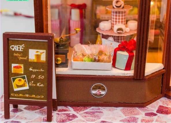 Miniature Wooden DIY Doll House with Furniture