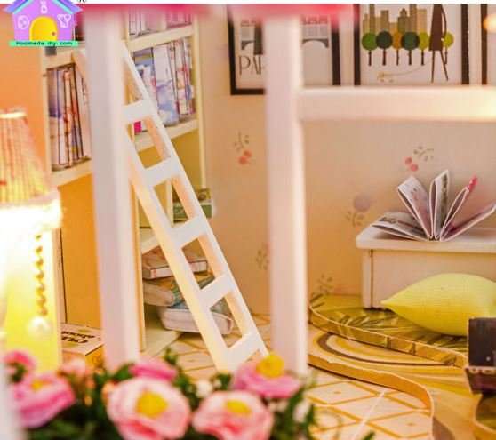 Miniature Wooden DIY Doll House with Furniture