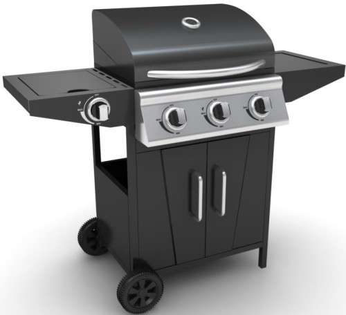 3+1 Burner Gas BBQ Braai Grill w/ Side Burner and  Pulse Ignition