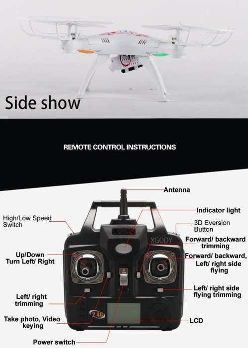 Drone Quadcopter with HD Camera, WiFI FPV Real-time Transmission, One key Return [Second Hand]
