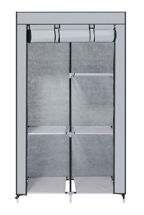 Hazlo Portable DIY Clothes Storage Wardrobe Closet with Hanging Rail