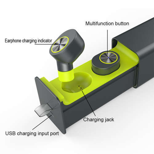 True Wireless Sports Stereo Bluetooth Earbuds In-Ear Headsets w/ HD Mic (Pair of 2) (Second Hand)