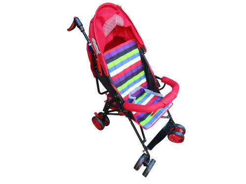Baby Stroller Pram with Multi-position Reclining Backrest - Red