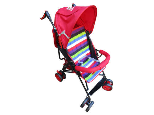 Baby Stroller Pram with Multi-position Reclining Backrest - Red