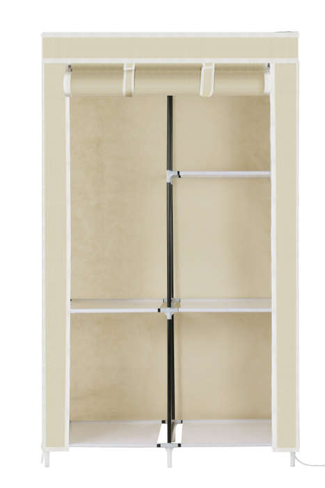 Hazlo Portable DIY Clothes Storage Wardrobe Closet with Hanging Rail