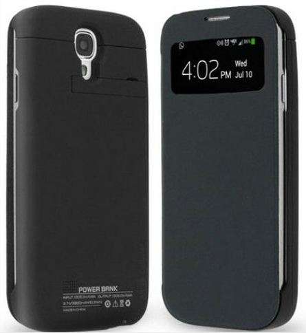 1800mAh External backup Battery / Power Bank Case for Samsung Galaxy S4 **BLACK/WHITE**