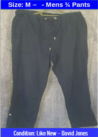 David Jones Men`s 3/4 pants - Plus - Men`s Demin Short  Like New Condition - Size : M