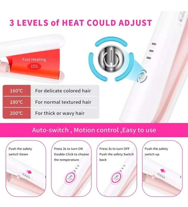 Hair Straightener Cordless - Rechargeable