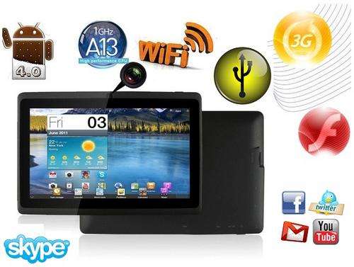 7" inch Google Android 4.0 Tablet PC Allwinner A13 Capacitive Multi touch Screen SUPPORTS 3G