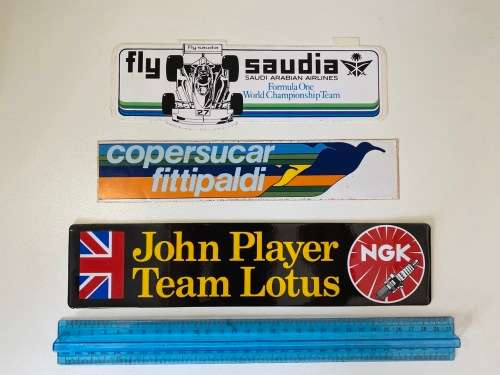 Classic 1970/1980s Formula 1 Team (x3 Stickers)