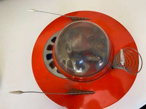 Antique Tin-Plate 1960s Flying Saucer (Yoshiya - Made in Japan)