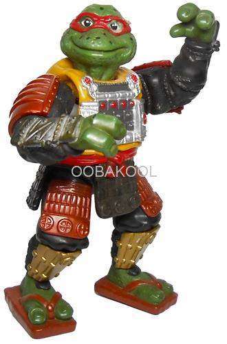 TEENAGE MUTANT NINJA TURTLES / RAPHAEL SAMURAI  / 1993 / VINTAGE 11cm OobaKool Action Figure
