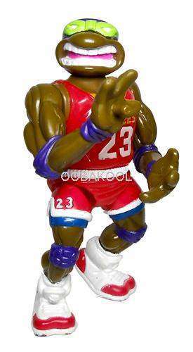 TEENAGE MUTANT NINJA TURTLES / DONATELLO SLAM DUNKIN / 1991 / VINTAGE 11cm OobaKool Action Figure