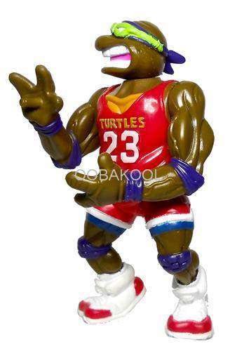 TEENAGE MUTANT NINJA TURTLES / DONATELLO SLAM DUNKIN / 1991 / VINTAGE 11cm OobaKool Action Figure