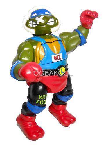 TEENAGE MUTANT NINJA TURTLES / LEONARDO KICK BOXING / 1992 / VINTAGE 11cm OobaKool Action Figure