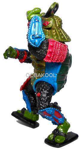 TEENAGE MUTANT NINJA TURTLES / LEONARDO SAMURAI / 1990 / VINTAGE 11cm OobaKool Action Figure