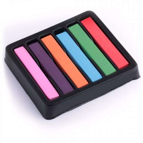 Temporary Hair Chalk - 6 Pack